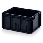Stackable plastic container VDA-ESD-R-KLT 6429