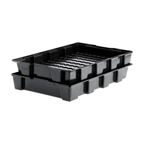 Rotary stackable trays